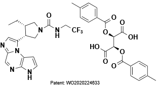 （3S，4R）-3-乙基-4-（3H-咪唑并[1,2-a]吡咯并[2,3-e]吡嗪-8-基）-N-（2,2,2-三氟乙基）吡咯烷-1-甲酰胺 LDTTA盐